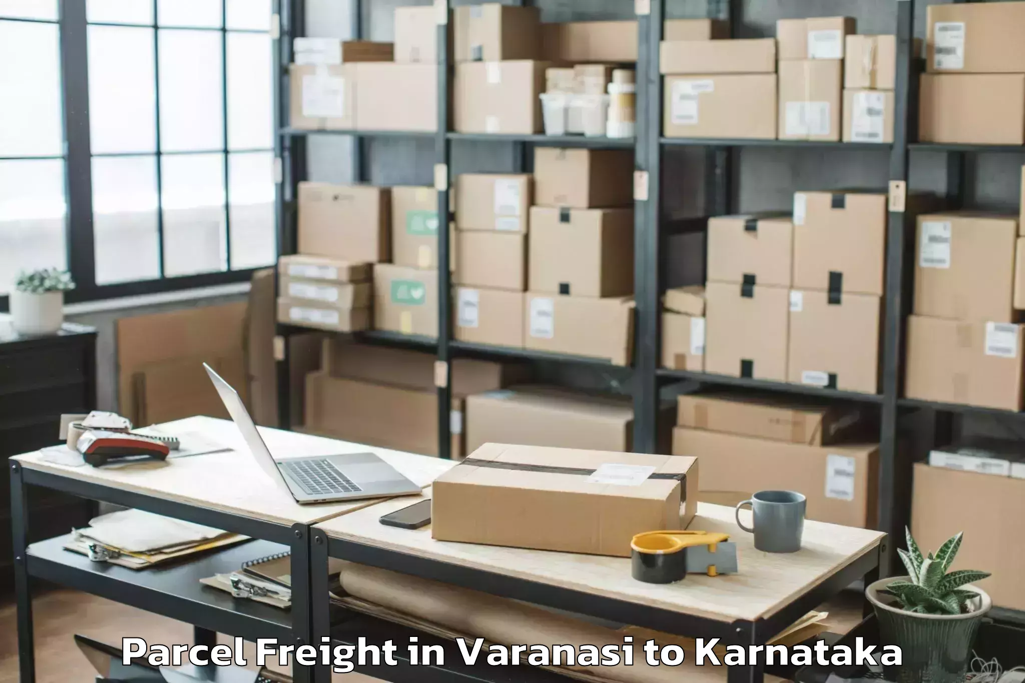 Trusted Varanasi to Honnali Parcel Freight